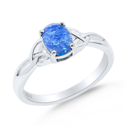Bague Opale Bleue