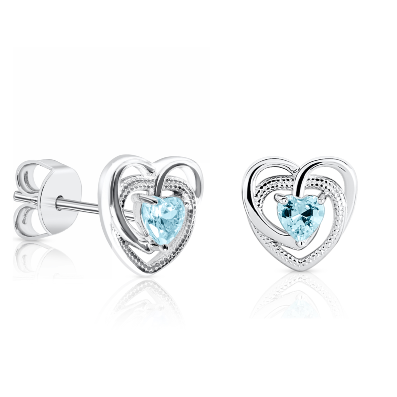 Boucles d'oreilles Cœurs d'Azur