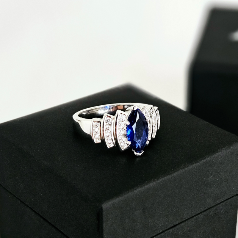 Bague Saphir Bleu – Image 2