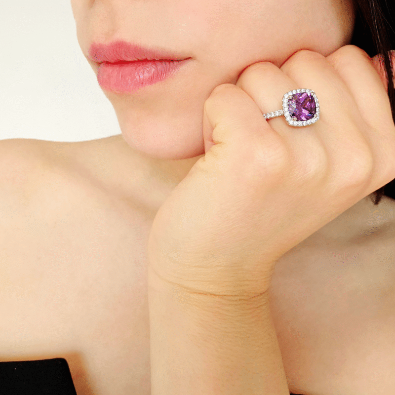 Bague Saphir Violet – Image 4
