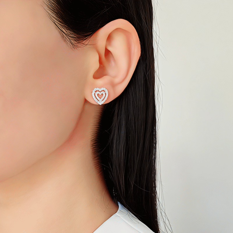 Boucles d'oreilles Cœurs Précieux – Image 2