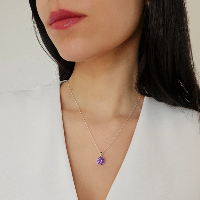 Collier Saphir Violet – Image 3