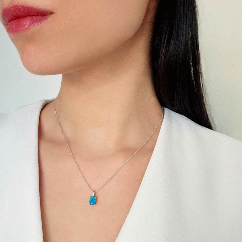Collier Opale Bleue – Image 3